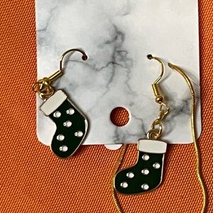 ♥️Green Stocking Earrings